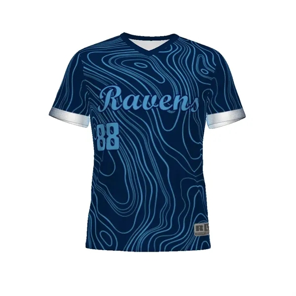 Youth freestyle sublimated V-neck baseball jersey with moisture wicking and 30+... from ASI 37461 Augusta Sportswear