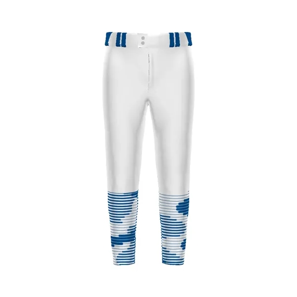 Sublimated youth baseball pant delivers a secure tapered fit with reinforced... from ASI 37461 Augusta Sportswear