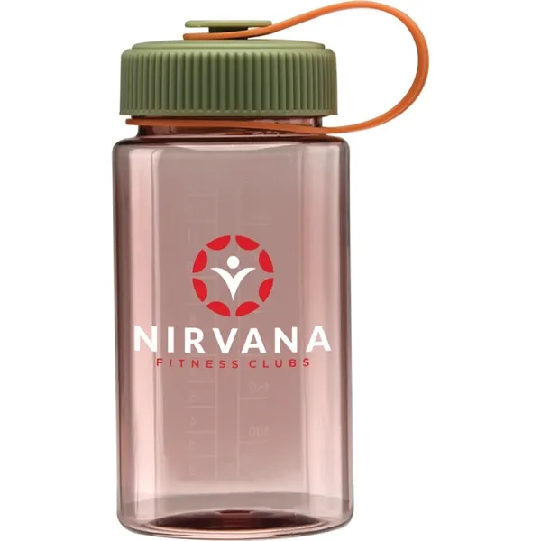 Wide mouth water bottle with a measurement scale to 14 oz.... from ASI 71920 Moderne Glass Company Inc