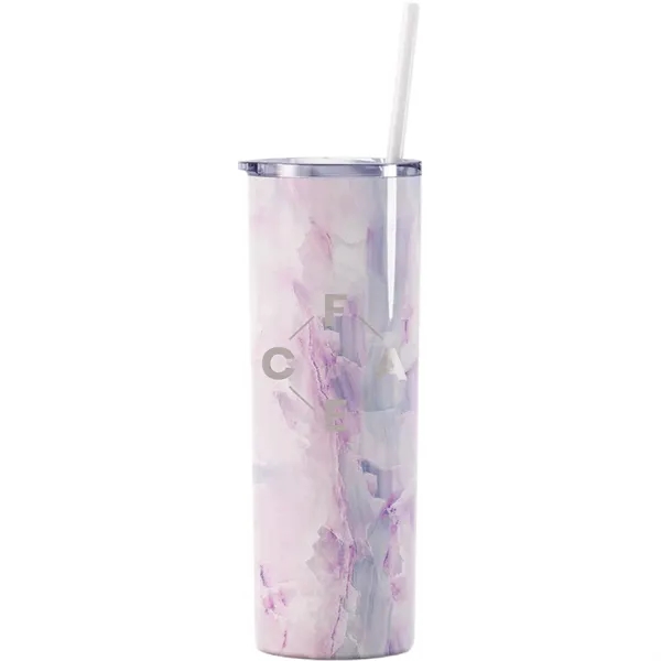 Maars 20 ounce insulated stainless steel skinny drinking tumbler with clear... from ASI 74601 Calico