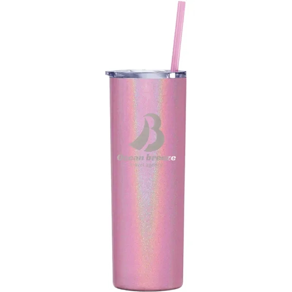 Maars 20 ounce insulated stainless steel skinny drinking tumbler with clear... from ASI 74601 Calico