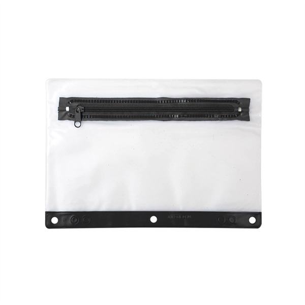 Clear zippered pouch with 3 hole punched to fit any 3... from ASI 41511 Brainchild USA Inc / BrainChild Gift Club