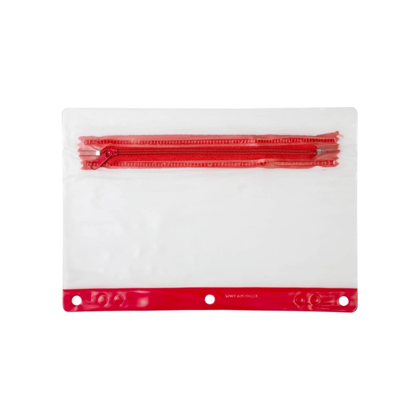 Clear zippered pouch with 3 hole punched to fit any 3... from ASI 41511 Brainchild USA Inc / BrainChild Gift Club