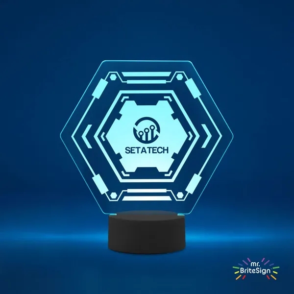 mr.BriteSign LED Acrylic Sign - Hexagon... from ASI 84592 St Regis Group