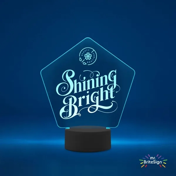 mr.BriteSign LED Acrylic Sign - Pentagon... from ASI 84592 St Regis Group