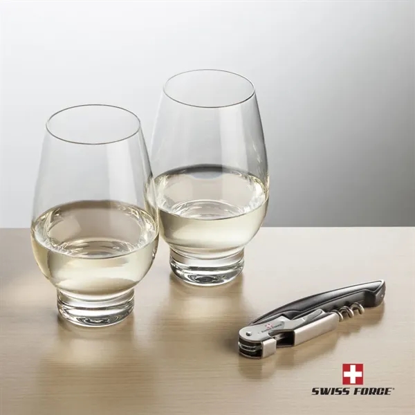 Giftset includes 2 Glenarden Stemless wine glasses and Swiss Force® Impressive... from ASI 84592 St Regis Group
