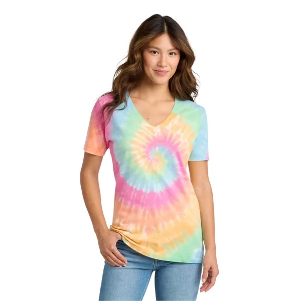 Port & Company Ladies Tie-Dye V-Neck Tee.... from ASI 84863 SanMar