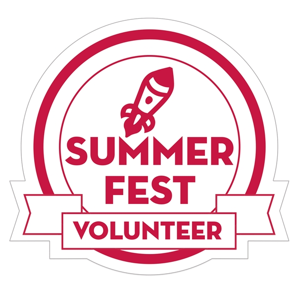 Round special occasion roll label with banner.... from ASI 56950 Gill Studios Inc / Gill-Line®