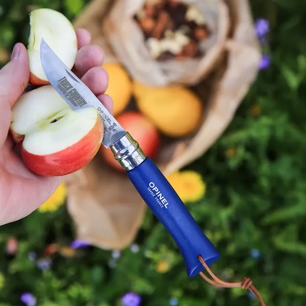 Opinel pocket knife, the No.08. 4.31" wooden handle. 3.28" stainless-steel blade... from ASI 46170 Compass Industries Inc