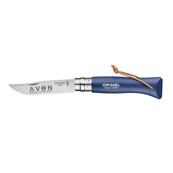 Opinel pocket knife, the No.08. 4.31" wooden handle. 3.28" stainless-steel blade... from ASI 46170 Compass Industries Inc