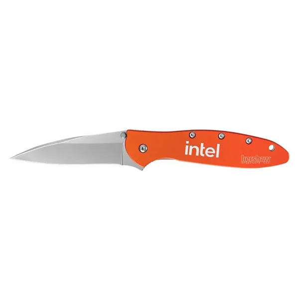 Folding knife in orange with 4" blade and a patented operating... from ASI 46170 Compass Industries Inc