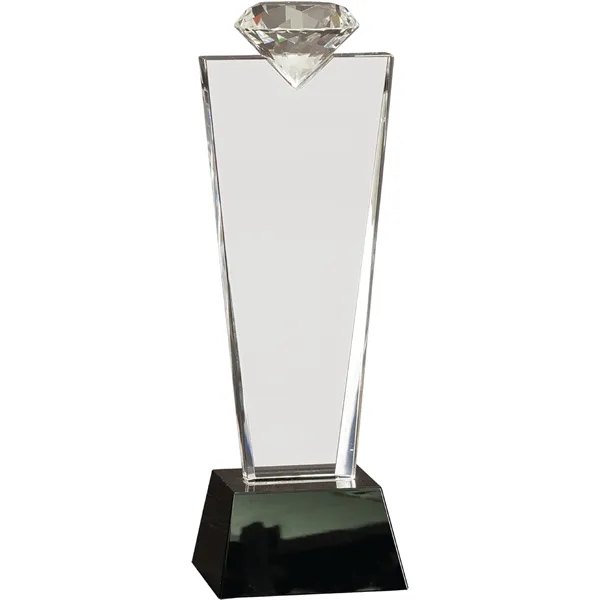 3 1/4" x 11" crystal award with a diamond on top... from ASI 74601 Calico