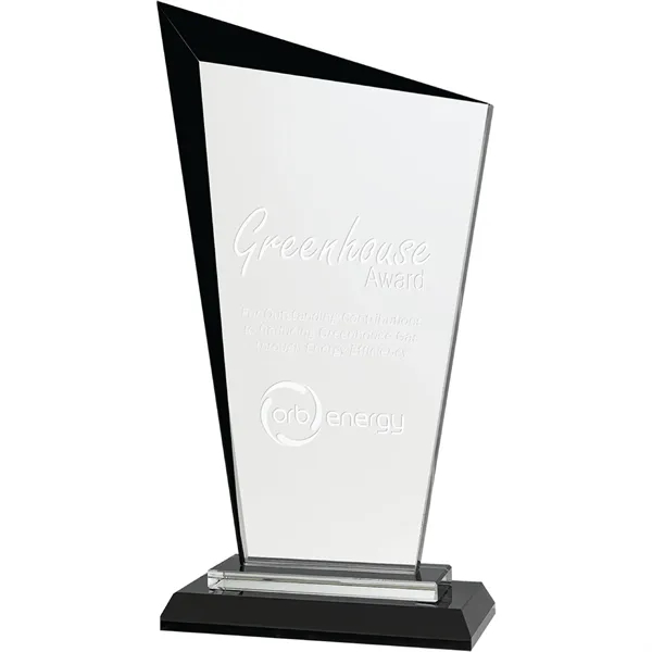 9 1/2" Black Razor Glass Award... from ASI 74601 Calico