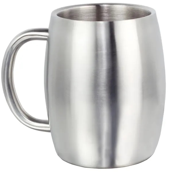 14 oz. stainless steel double wall mug with steel handle... from ASI 39552 BEL Promo