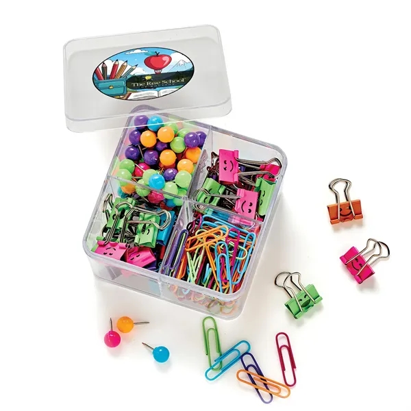 Includes 32 binder clips, 100 map pins, and 103 paper clips,... from ASI 46170 Compass Industries Inc