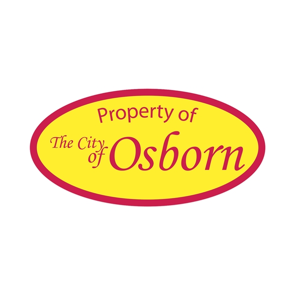 Die Cut Oval Roll Label (1 1/16"x2 1/8")... from ASI 56950 Gill Studios Inc