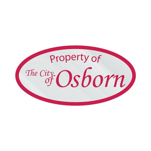 Die Cut Oval Roll Label (1 1/16"x2 1/8")... from ASI 56950 Gill Studios Inc