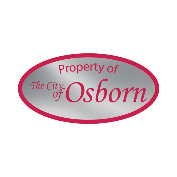 Die Cut Oval Roll Label (1 1/16"x2 1/8")... from ASI 56950 Gill Studios Inc