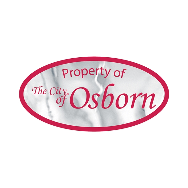 Die Cut Oval Roll Label (1 1/16"x2 1/8")... from ASI 56950 Gill Studios Inc