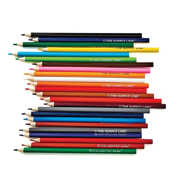 A vibrant 24-color pencil set packaged in a clear plastic box,... from ASI 46170 Compass Industries Inc