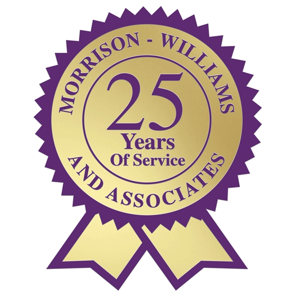 Rosette Ribbon Special Occasion Roll Label.... from ASI 56950 Gill Studios Inc / Gill-Line®