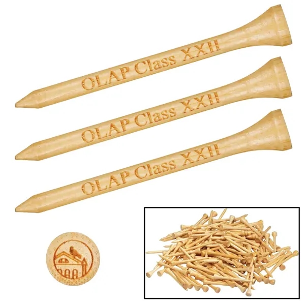 2 3/4" golf tees crafted from bamboo.... from ASI 57655 STOPNGO Line