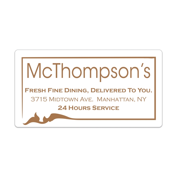 Die cut rectangle roll label.... from ASI 56950 Gill Studios Inc