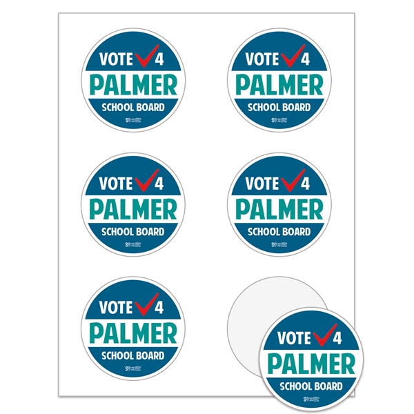 Round sheeted button sticker labels.... from ASI 56950 Gill Studios Inc / Gill-Line®