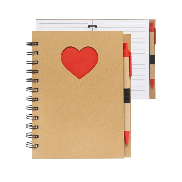 Paper Notebook with Die Cut Heart Shape... from ASI 79530 Prime Line