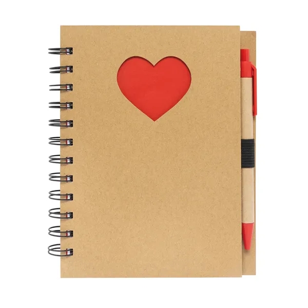 Paper Notebook with Die Cut Heart Shape... from ASI 79530 Prime Line