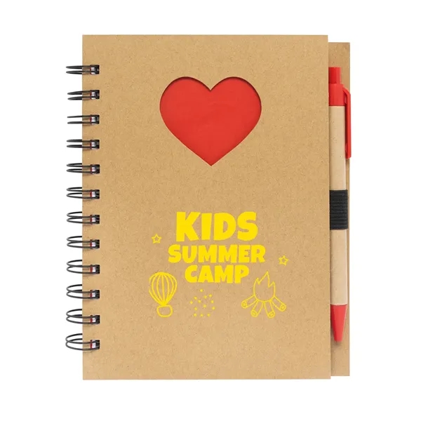 Paper Notebook with Die Cut Heart Shape... from ASI 79530 Prime Line