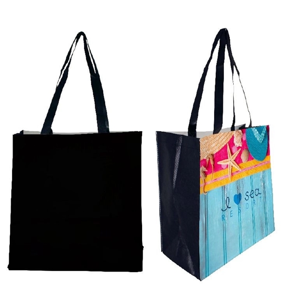 Full Gusseted Tote-Full Color Design on Front - Back Side is... from ASI 67557 LimeLight Ent / Limelight USA