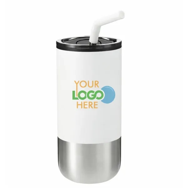Double Wall Stainless Tumbler with Straw... from ASI 89971 Stuff A Mug