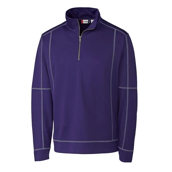 Men's sweatshirt with a half-zip, brushed fleece interior, moisture-wicking performance, and... from ASI 47965 Cutter & Buck