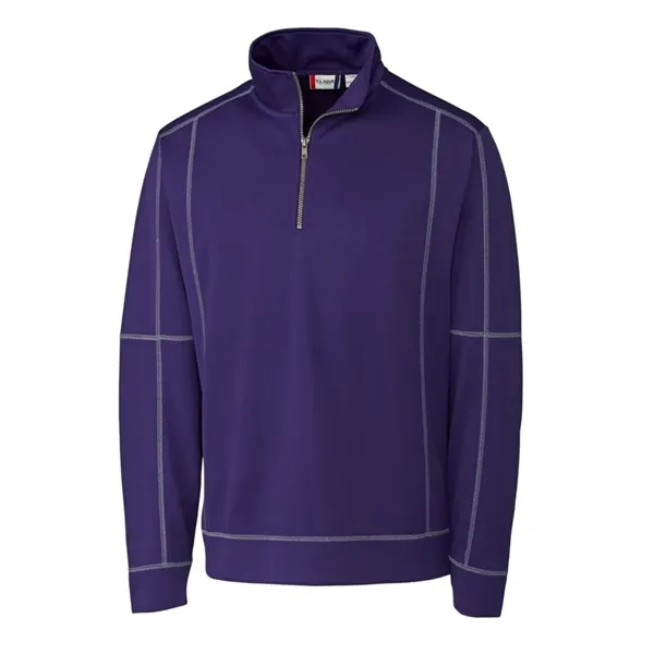 Men's sweatshirt with a half-zip, brushed fleece interior, moisture-wicking performance, and... from ASI 47965 Cutter & Buck