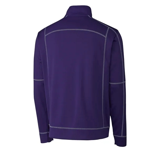 Men's sweatshirt with a half-zip, brushed fleece interior, moisture-wicking performance, and... from ASI 47965 Cutter & Buck