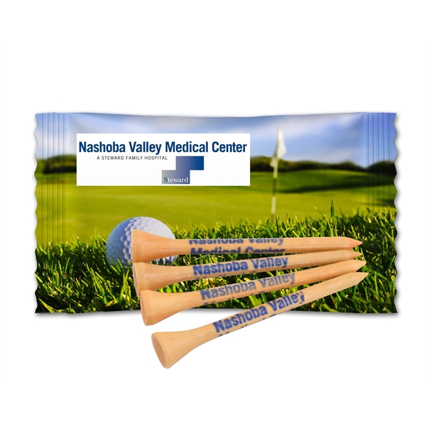 4 Golf Tees in a sealed plastic bag... from ASI 44900 NC Custom (CI/Lanco)