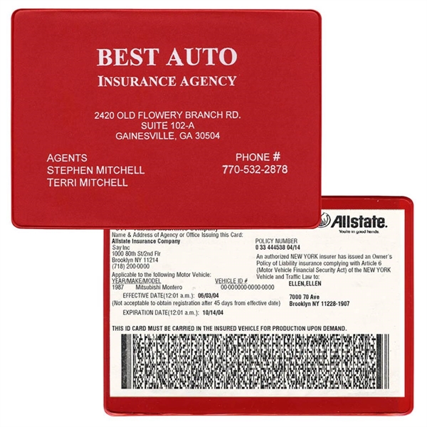 Copy-Guard Vinyl - Insurance Card Holder... from ASI 83770 Royal Industries / The Royal Line