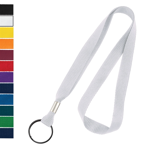 Available Same Day! These blank flat braided polyester lanyards come with... from ASI 79898 Promovision
