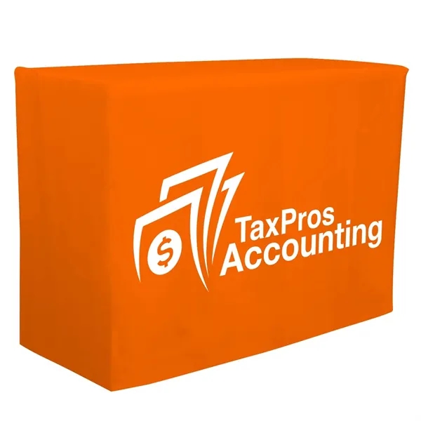 4' fitted table throw made of polyester poplin with 4 sided... from ASI 87188 Showdown Displays