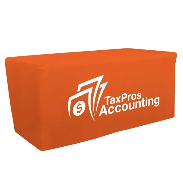 6' fitted table throw made of polyester poplin with 4 sided... from ASI 87188 Showdown Displays