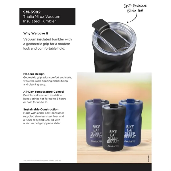 Thalia 16oz Vacuum Tumbler... from ASI 66887 PCNA / Bullet