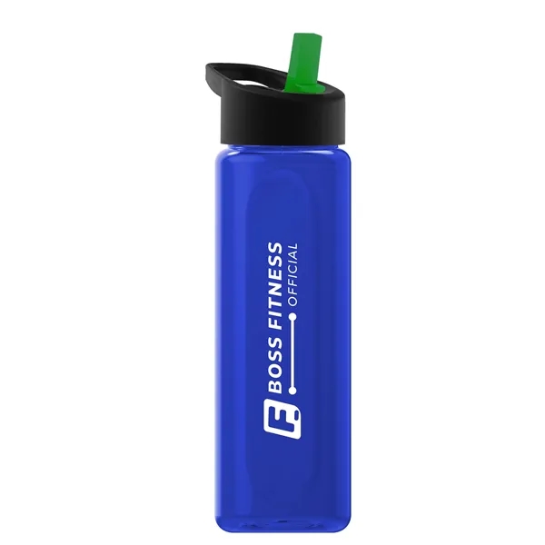 Garyline® Boss Embossed RPET Bottle with Flip-Straw Lid -...... from ASI 40480 Koozie Group