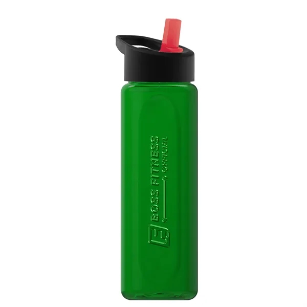 Garyline® Boss Embossed RPET Bottle with Flip-Straw Lid -...... from ASI 40480 Koozie Group