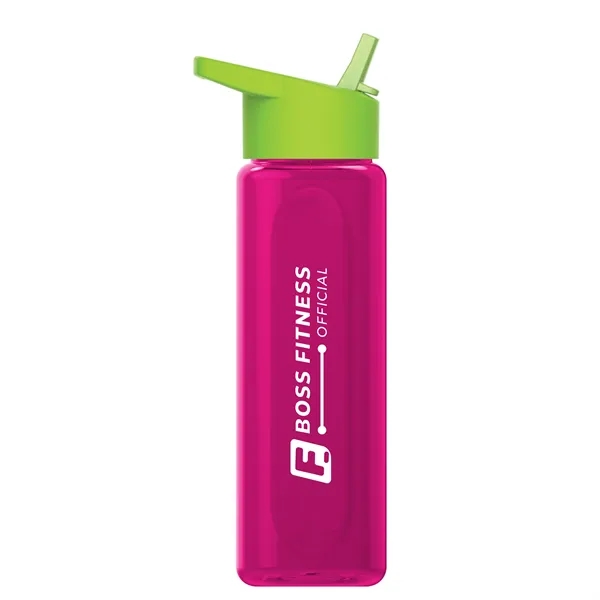 Garyline® Boss Embossed RPET Bottle with Flip-Straw Lid -...... from ASI 40480 Koozie Group