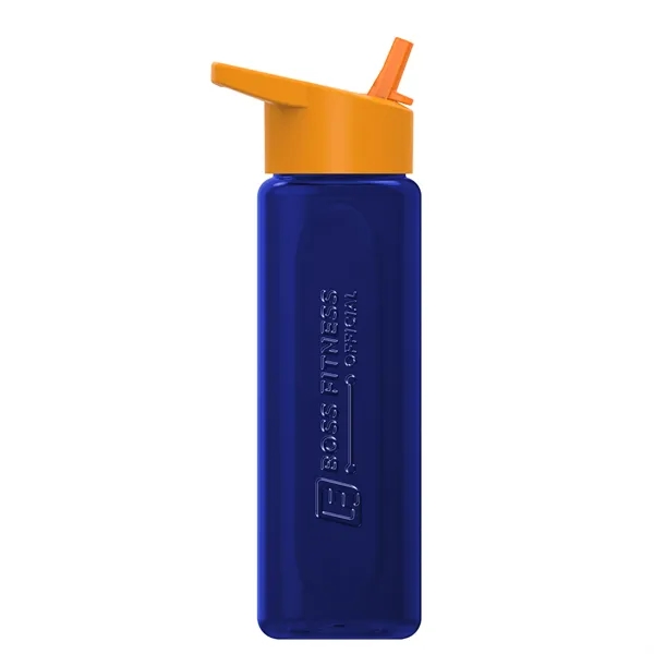 Garyline® Boss Embossed RPET Bottle with Flip-Straw Lid -...... from ASI 40480 Koozie Group