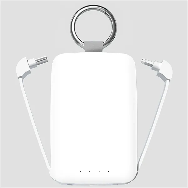 Compact keychain power bank with Lightning/USB-C cables, bright LED flashlight, and... from ASI 68190 Lungsal / Lungsal