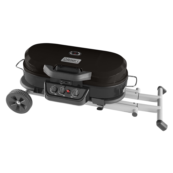 Coleman propane grill with roomy side table, three adjustable burners, quick-fold... from ASI 45647 Coleman Co Inc / Coleman® Jarden Custom