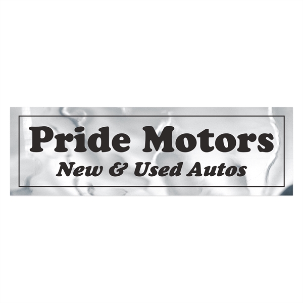 1 3/8" x 4 3/8" rectangle decal made of chrome polyester... from ASI 56950 Gill Studios Inc / Gill-Line®