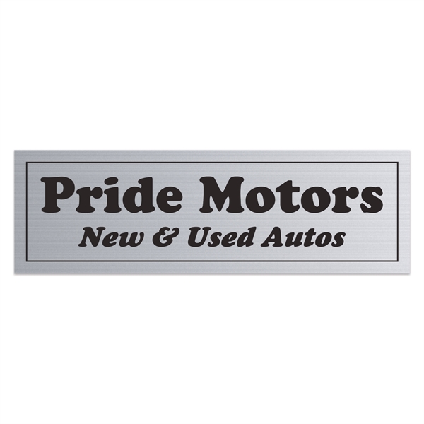 1 3/8" x 4 3/8" rectangle decal made of brushed chrome... from ASI 56950 Gill Studios Inc / Gill-Line®